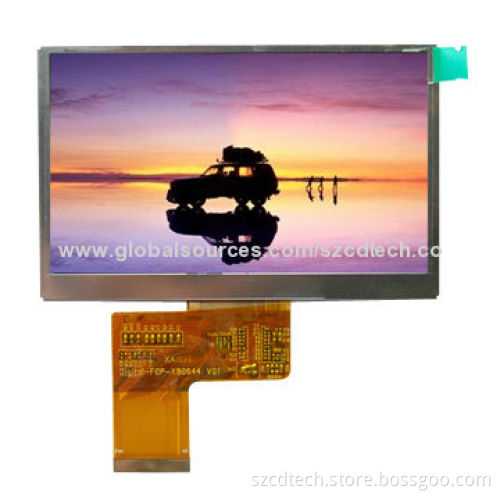 5-inch TFT LCD Module with 480x272 Pixels Resolution, 6O' Clock Viewing Direction